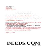 Catron County Completed Example of the Assignment of Deed of Trust Document  Page 1