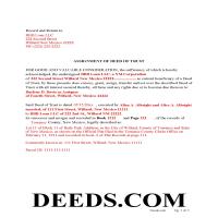 Harding County Completed Example of the Assignment of Deed of Trust Document  Page 1