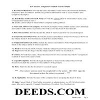 Harding County Guidelines for Assignment of Deed of Trust Page 1