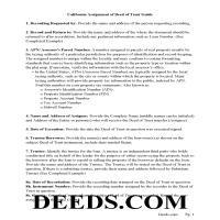 Mono County Guidelines for Assignment of Deed of Trust Page 1