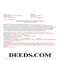 Van Buren County Completed Example of the Satisfaction of Deed of Trust Document Page 1