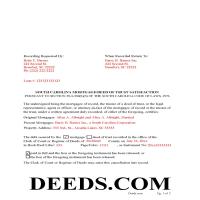 Marion County Completed Example of the Satisfaction of Mortgage of Deed of Trust Document Page 1