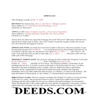 Middlesex County Completed Example of the Morgage Document Page 1
