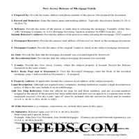 Hudson County Release of Mortgage Guidelines Page 1