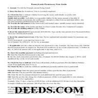 Philadelphia County Promissory Note Guidelines Page 1