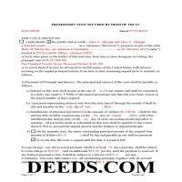 Completed Example of the Promissory Note Document Page 1