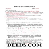 Completed Example of the Promissory Note Document Page 1