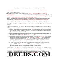 Lowndes County Completed Example of the Promissory Note Document Page 1