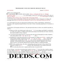 Grenada County Completed Example of the Promissory Note Document Page 1