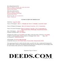 Lancaster County Completed Example of the Satisfaction of Mortgage Document Page 1