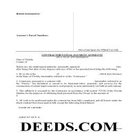 Escambia County Final Payment Affidavit Form Page 1