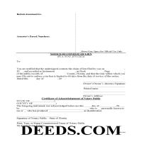 Escambia County Notice of Contest of Lien Form Page 1