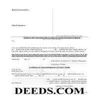 Levy County Notice of Contest of Claim Against Payment Bond Form Page 1