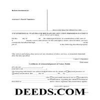 Baker County Unconditional Waiver and Release of Lien upon Progress Payment Form Page 1