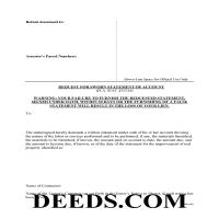Lake County Request for a Sworn Statement of Account Form Page 1