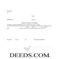 Lafayette County Lis Pendens Release Form Page 1