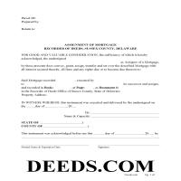 Sussex County Assignment of Morgage Form Page 1