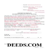 Kent County Completed Example of the Assignment of Mortgage Document Page 1