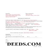 Chase County Completed Example of the Discharge of Mortgage Document Page 1