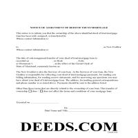 Carroll County Notice of Assignment of Deed of Trust or Mortgage Form Page 1