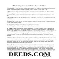 Baltimore City Appointment of Substitute Trustee Guidelines Page 1