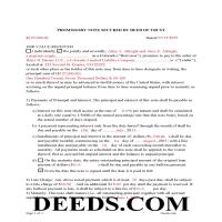 Larimer County Completed Example of the Promissory Note Document Page 1