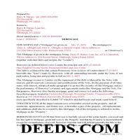 Dauphin County Completed Example of the Mortgage Document Page 1