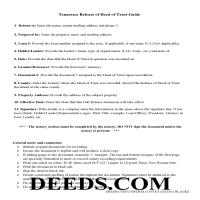 Chester County Guidelines for Release of Deed of Trust Form Page 1
