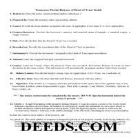 Gibson County Partial Release of Deed of Trust Guide Page 1