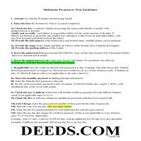 Kingfisher County Promissory Note Guidelines Page 1