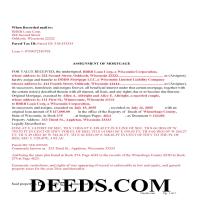 Vilas County Completed Example of the Assignment of Mortgage Document Page 1