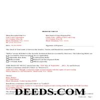 Alamance County Completed Example of the Deed of Trust Document Page 1