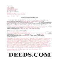 Completed Example of the Assignment of Mortgage Document Page 1