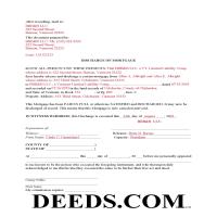 Orleans County Completed Example of the Discharge of Mortgage Document Page 1