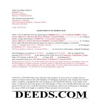 Orleans County Completed Example of the Assignment of Mortgage Document Page 1