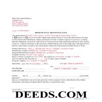 Completed Example of the Deed of Full Reconveyance Document Page 1