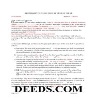 Wood County Completed Example of the Promissory Note Document Page 1