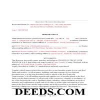 Carroll County Completed Example of the Deed of Trust Document Page 1