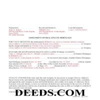 Lucas County Completed Example of an Assignment of Real Estate Mortgage Document Page 1