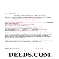 Appanoose County Notice of Assignment of Real Estate Mortgage-Completed Example Page 1