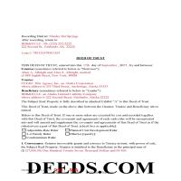 Completed Example of the Deed of Trust Document Page 1