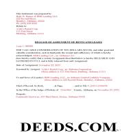Completed Example of a Release of Assignment of Rents and Leases Document Page 1