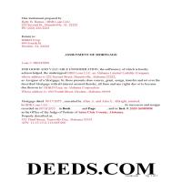 Completed Example of an Assignment of Mortgage Document Page 1