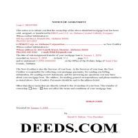Completed Example of the Notice of Assignment Document Page 1