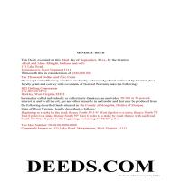 Completed Example of a Mineral Deed Document Page 1