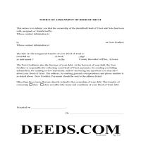 Notice of Assignment of Deed of Trust Form Page 1