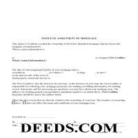New London County Notice of Assignment of Mortgage Form Page 1