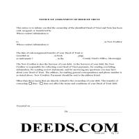 Newton County Notice of Assignment of Deed of Trust Form Page 1