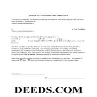 Notice of Assignment of Mortgage Form Page 1