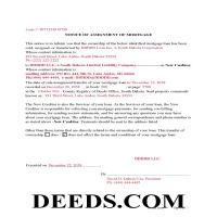 Completed Example of Notice of Assignment Document Page 1